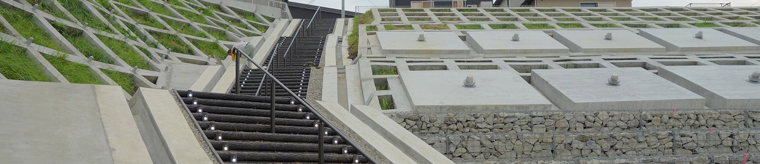 プラ擬木 階段・土留めイメージ画像