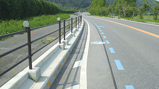 自転車道路の整備事例（琵琶湖一周サイクリング道路）