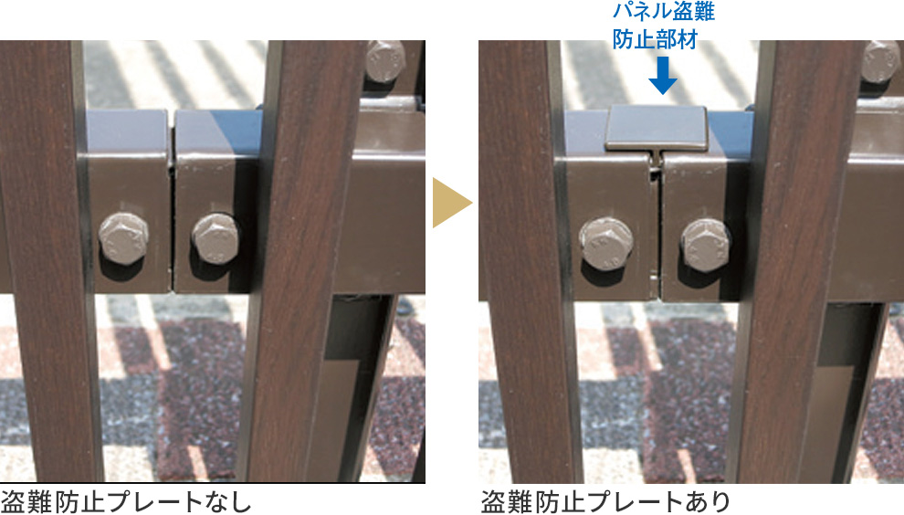 パネル盗難防止部材