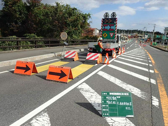 現在の道路規制風景