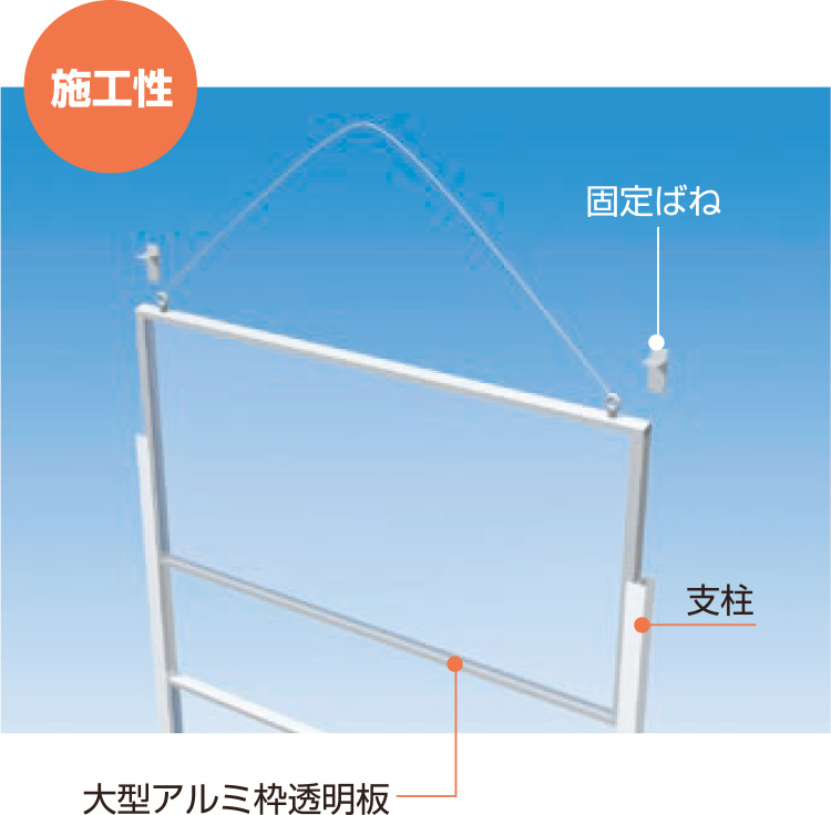 裏面吸音板（作業床兼用型）の構造