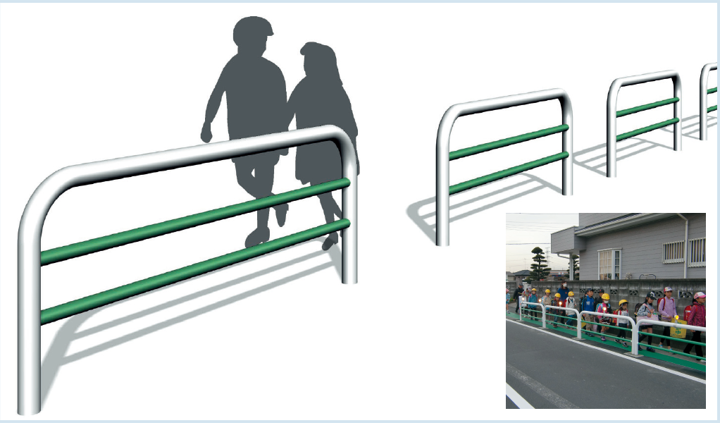 歩行者自転車用柵 一般柵 門型 | 防護柵 | 積水樹脂株式会社