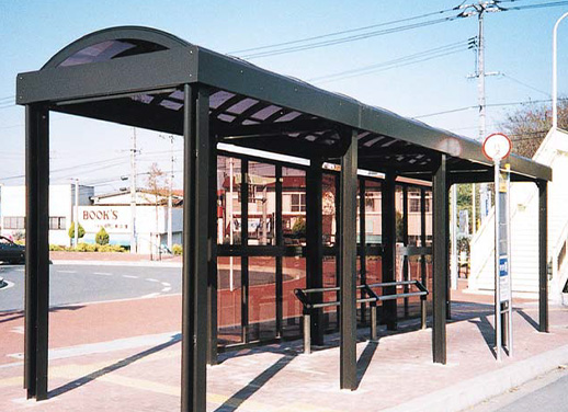 耐雪仕様（雪国向け）バス停シェルター(上屋)シティルーフ PUD-205-450S